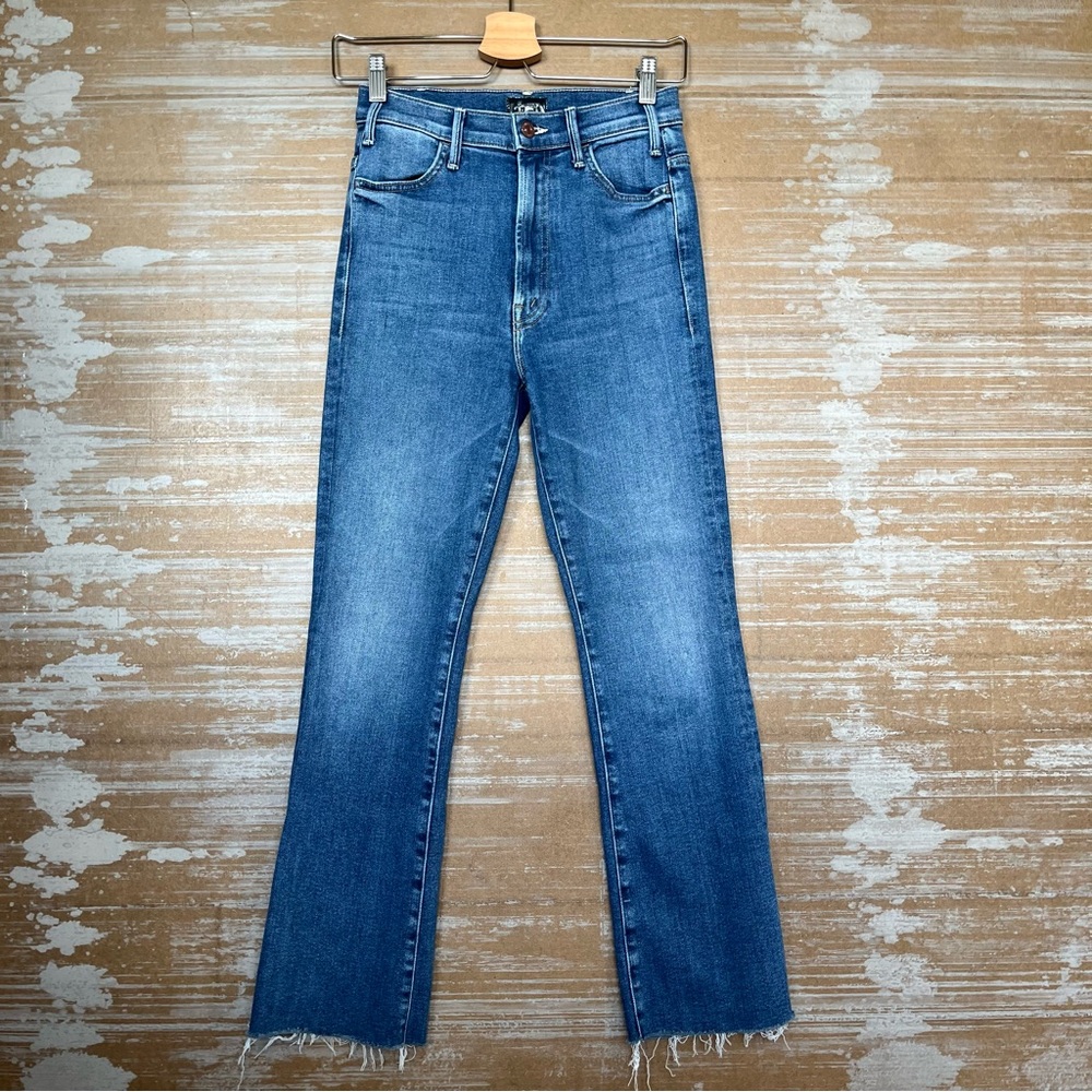 MOTHER The Hustler Ankle Fray Jeans Satisfaction Guarantee Wash Womens 26
